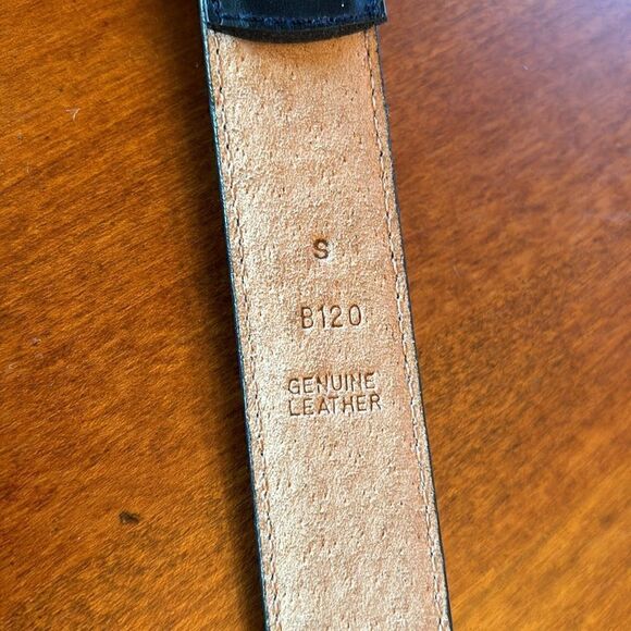 Vintage Etienne Aigner Navy Leather Belt - S - Picture 3 of 8